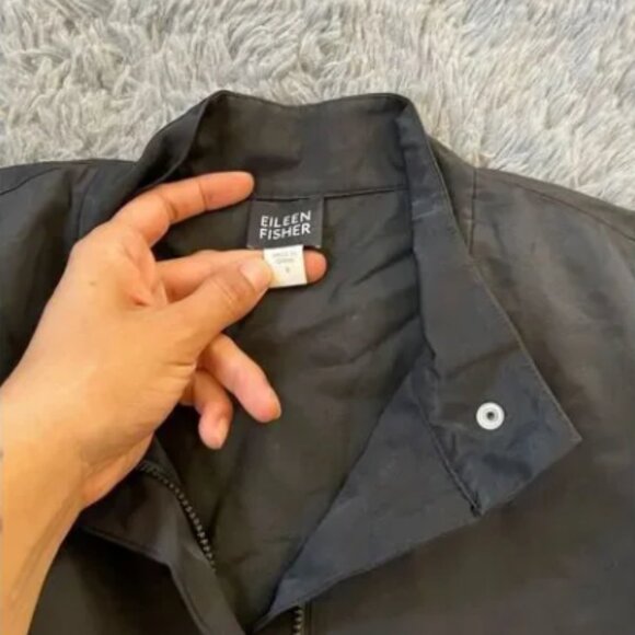 Eileen fisher nylon and cotton twill style jacket size small - Picture 4 of 7